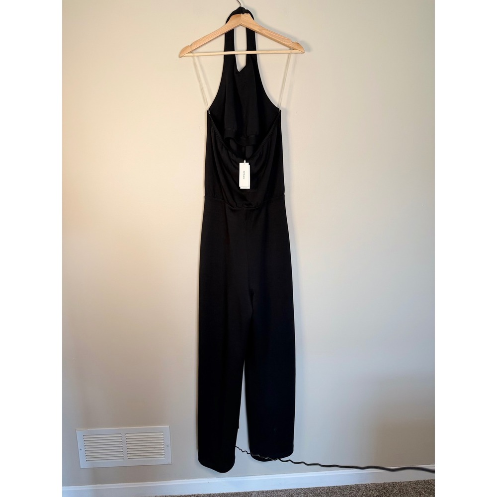 Spanx AirEssentials Halter Jumpsuit Very Black Wide Leg XL 21415R New - Picture 6 of 9